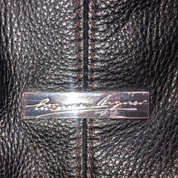 Etienne Aigner black Leather handbag hobo bag style Vintage 1990s Girl-Boss Chic - Picture 2 of 16